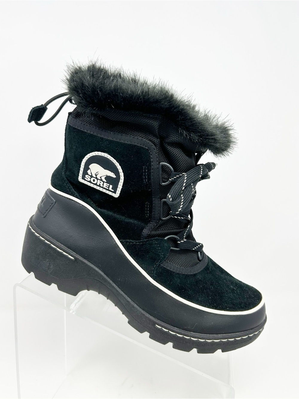 Sorel Tivoli III Womens Snow Boots Black Ankle Lace Up Waterproof Size 6.5